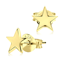 Gold Plated Star Shaped Stud Earrings STS-216-GP